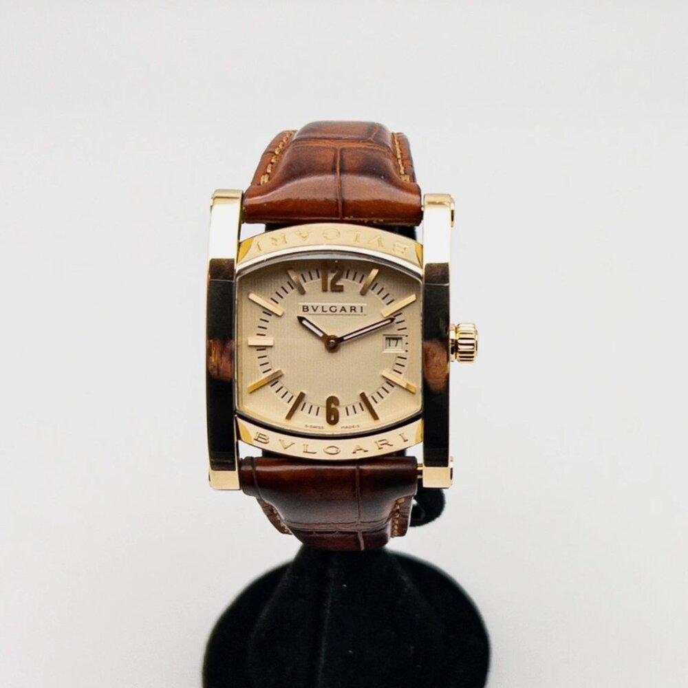 BVLGARI Mens 18k Yellow Gold Dress Watch